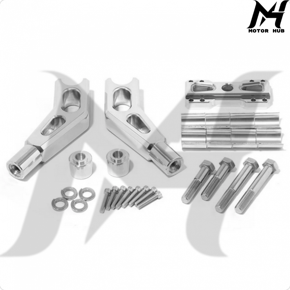 Riser Chorme 1.5 Pullback Handlebar Riser 1 inch & 1.25 inch & 1-1/8 inch Size Adjustable for Harley Davidson MH9901155