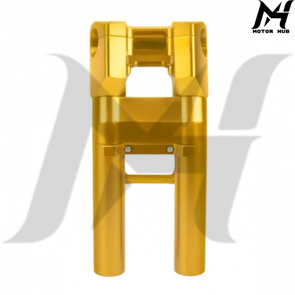 1-1/4 10 Inch Handlebar Riser With Speedometer Instrument Panel For Harley Softail 18-24 [Gold] MH9900573