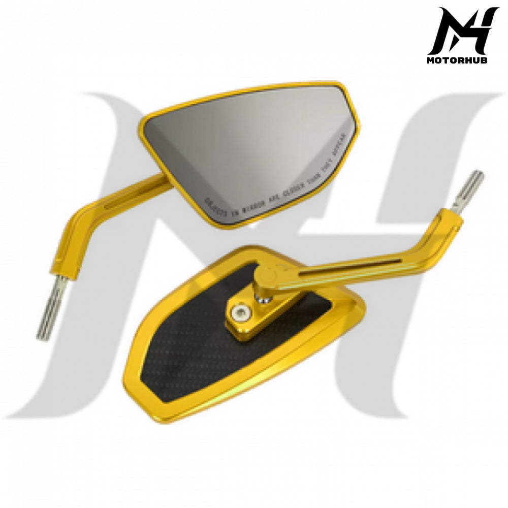 H-D Mirrors Rear View Performance Style Carbon Slim [Gold] MH9900924