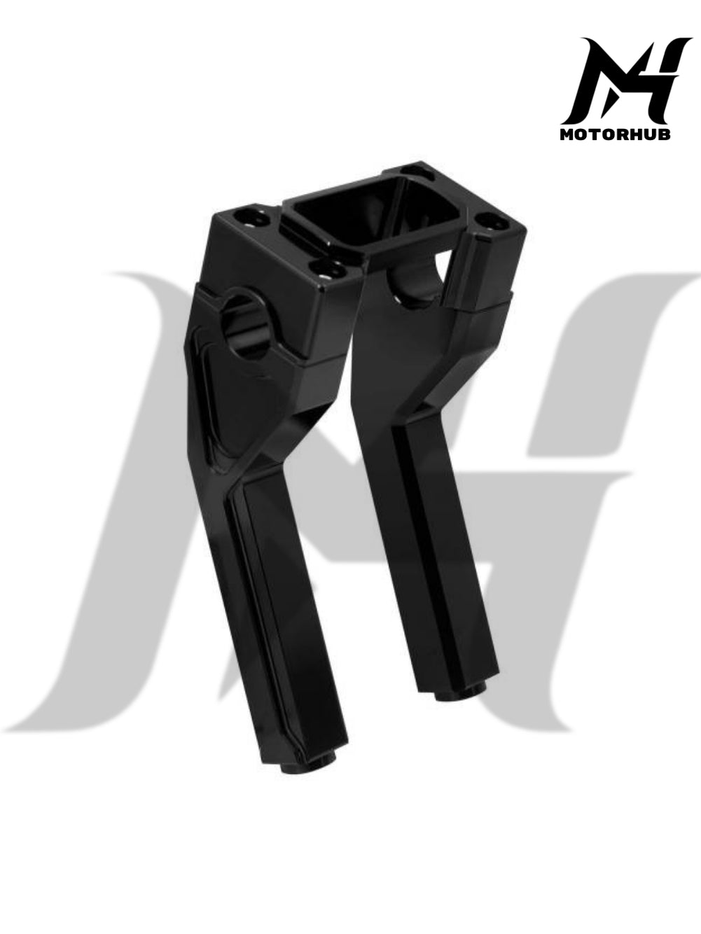 Riser 8 Inch Tall Handlebar Riser Clamp 1 Inch Fit Harley Softail Street Bob, Lowrider ST 2018+ [Black] MH9900489