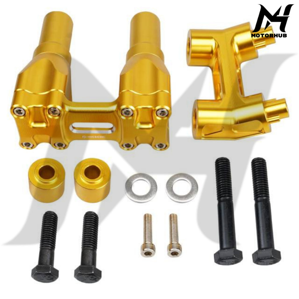 1 Inch NICE CNC 8 Inch Modular Kickback Isolated Handlebar Riser Backward 1.5 [Gold] MH990001