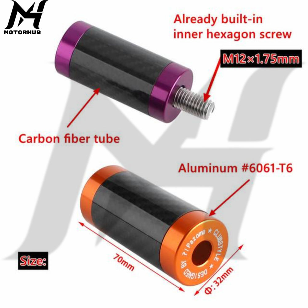 CNC Aluminum with Carbon Fiber Inlay Slider Chachos For Harley Crash Bars [Gold] MH9900516