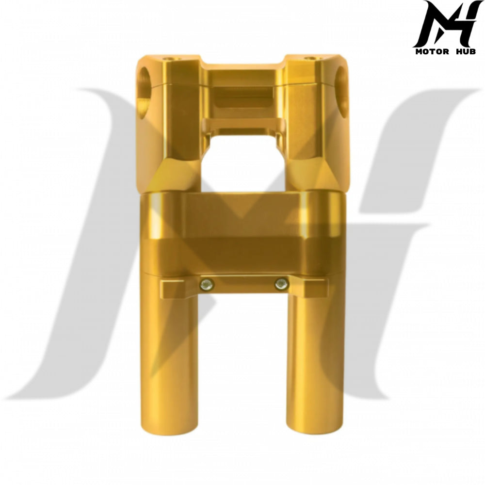 1-1/4 8Inch Handlebar Riser With Speedometer Instrument Panel For Harley Softail 18-24 [Gold] MH9900572