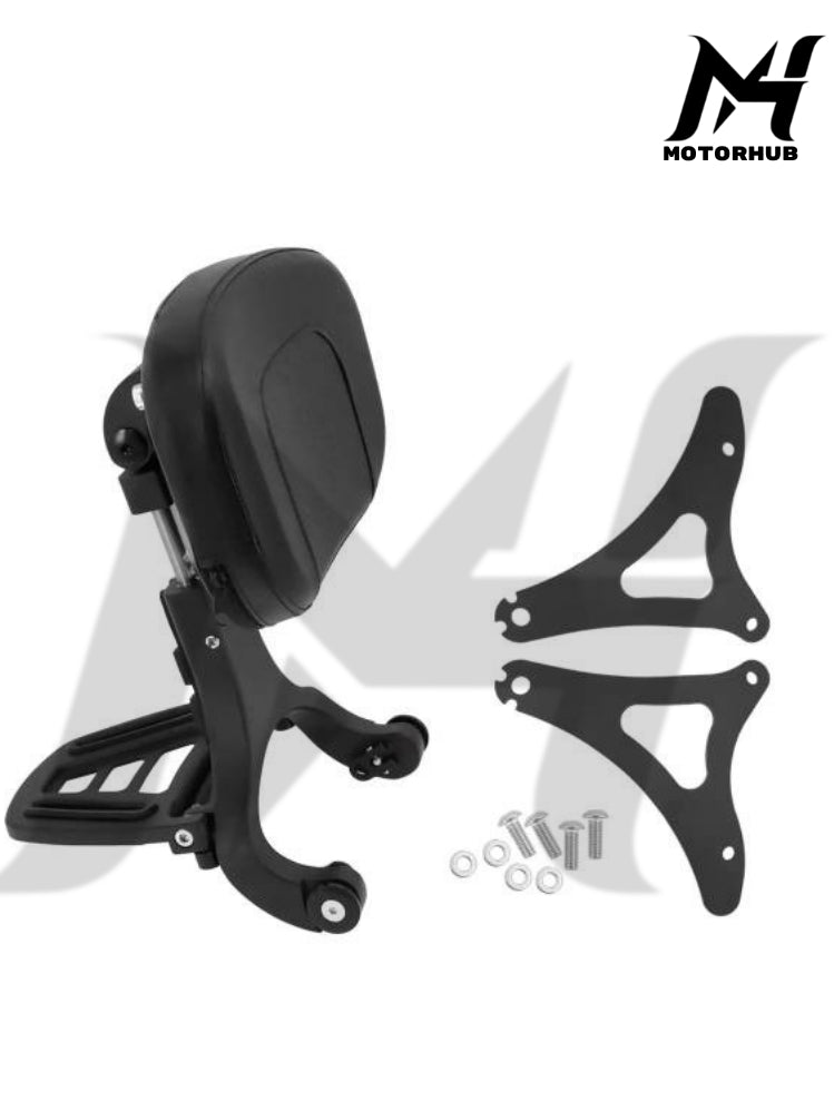Adjustable Rider Passenger Backrest Fit for Harley Touring 14-25 [Black] MH9900234