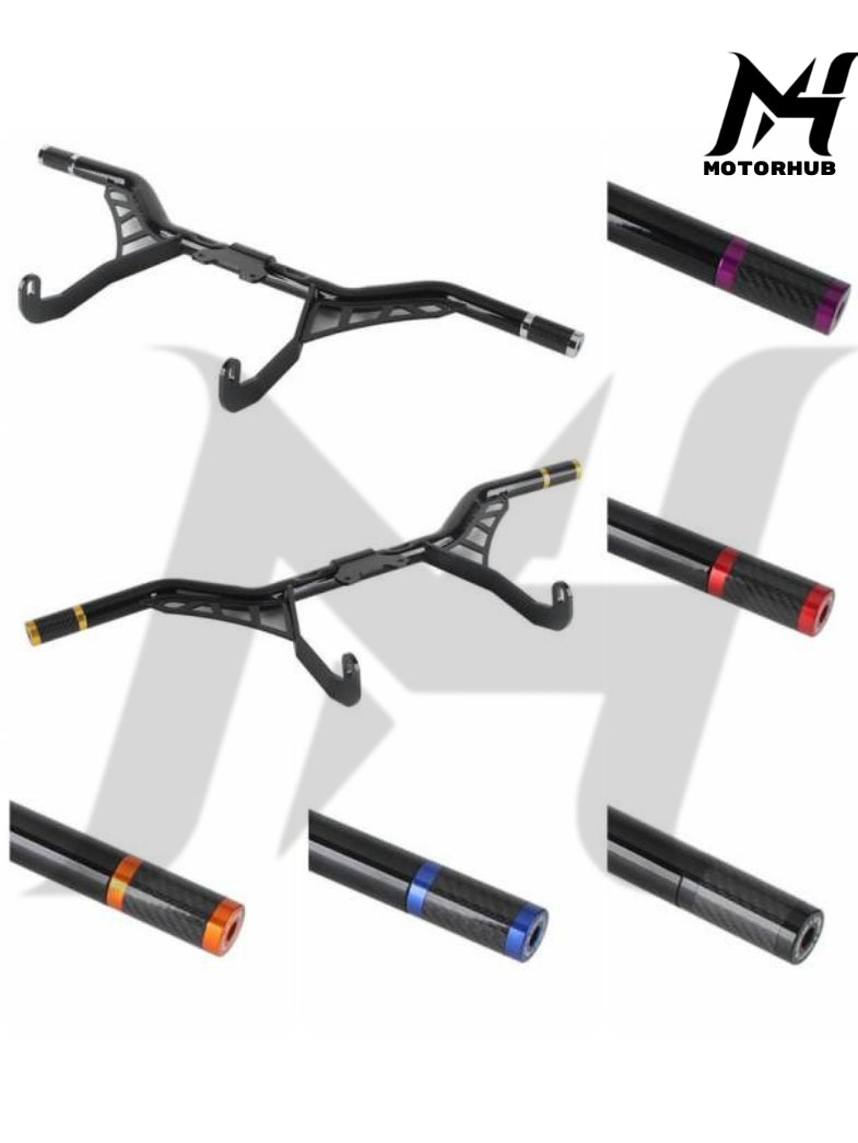 Front Highway Engine Guard Crash Bar Frame Slider Flat-Out Bar For Harley Touring Road King Road Glide Electra Street Glide FLHR FLHT 2014-24 [Blue] MH9900467