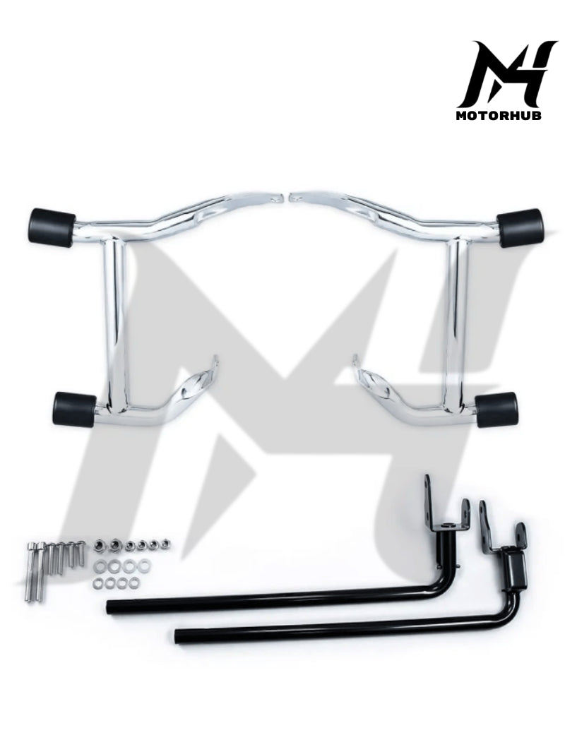 Rear Guard Crash Bars With Support Bar Harley Touring Road Glide 2009-2025 [Chrome] MH7700320