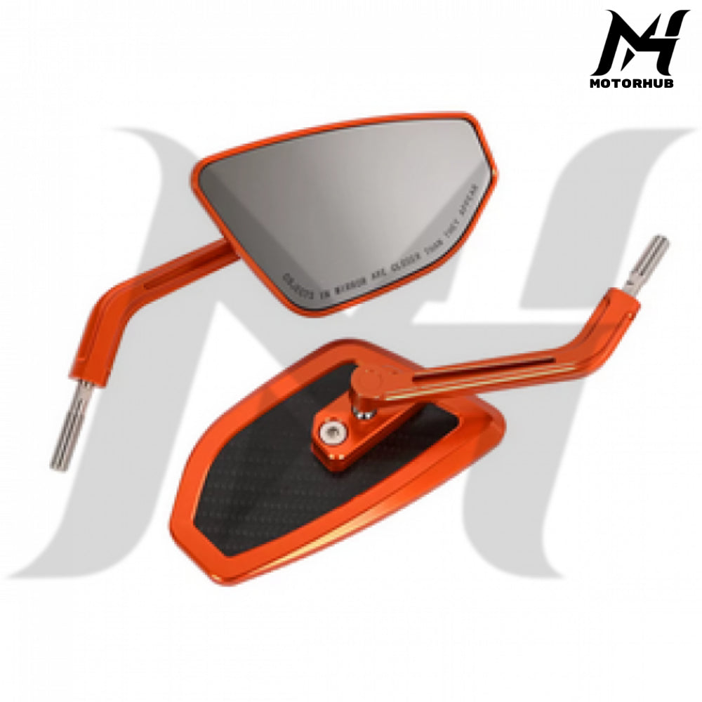 H-D Mirrors Rear View Performance Style Carbon Slim [Orange] MH9900927