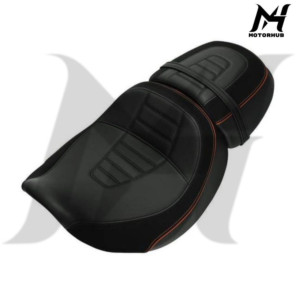 Driver & Passenger Seats Fit For Harley CVO Road Street Glide 23-25 Jok Road Glide Jok Streeet Glide [Orange Stitching] MH9900911