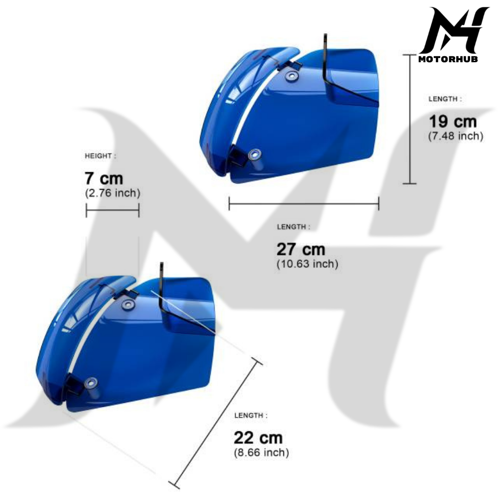 Upper Fairing Colored Side Wind Air Deflector Fit For Harley CVO Road Glide 2024-2026 Blue MH9901189