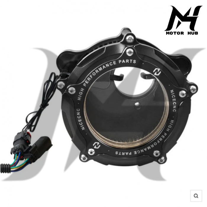 M8 Nice CNC Full Clear M8 LED Air Filter Intake Cleaner For Harley Street Glide Road King Ultra Limited MH9900279