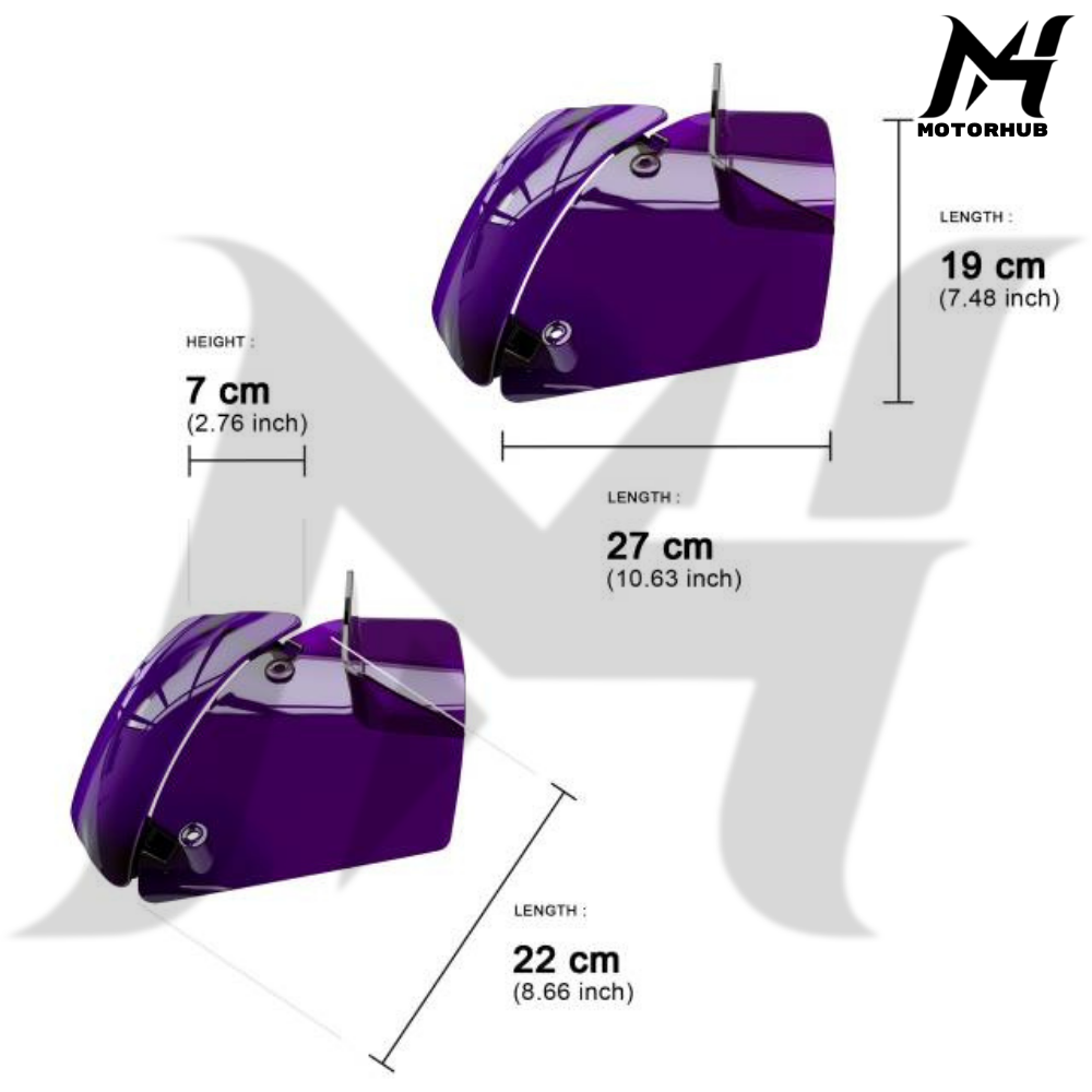 Upper Fairing Colored Side Wind Air Deflector Fit For Harley CVO Road Glide 2024-2026 Purple MH9901191