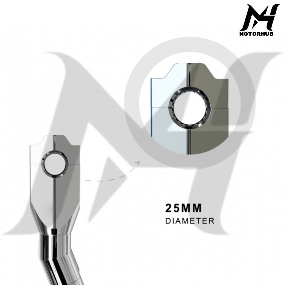 IronPulse 8 inch-1 inch Handlebar Risers [Chrome] Riser 8 inch MH9901043