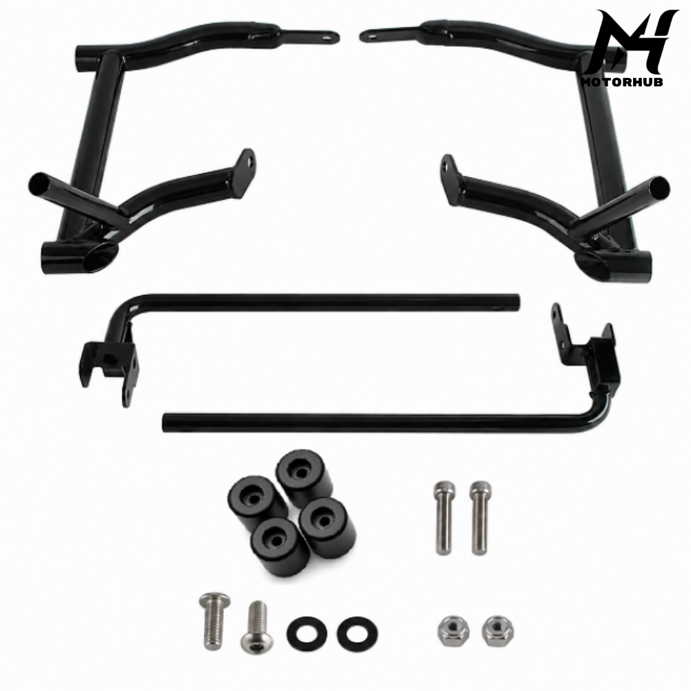 Saddlebag Rear Guard Crash Bars With Support Bar Harley Touring GEN-1 2009-2023 [Black] MH9901297