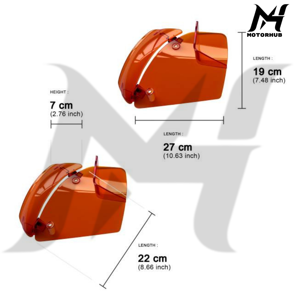 Upper Fairing Colored Side Wind Air Deflector Fit For Harley CVO Road Glide 2024-2026 Orange MH9901190
