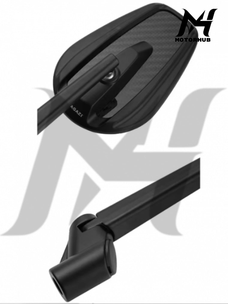 Oval shaped Universal Mirrors Rearview Side Mirror Harley-Davidson [Black] MH9900209