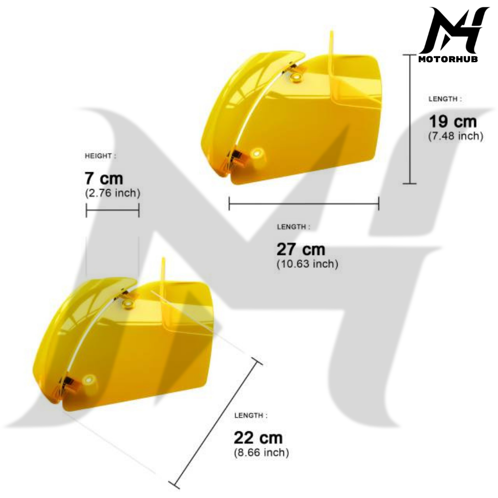 Upper Fairing Colored Side Wind Air Deflector Fit For Harley CVO Road Glide 2024-2026 Yellow MH9901188