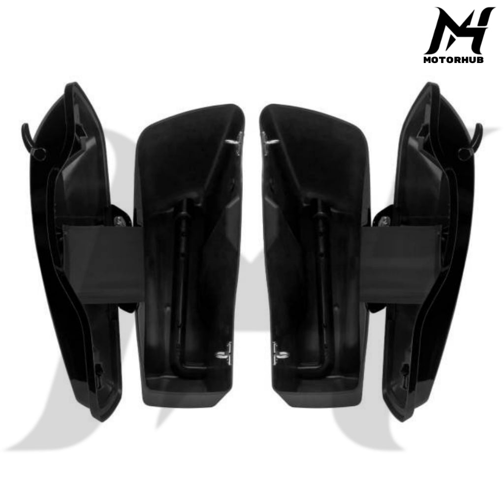 Motorcycle Vivid Black Chopped Saddlebags for Harley Touring 2014+ MH7700384