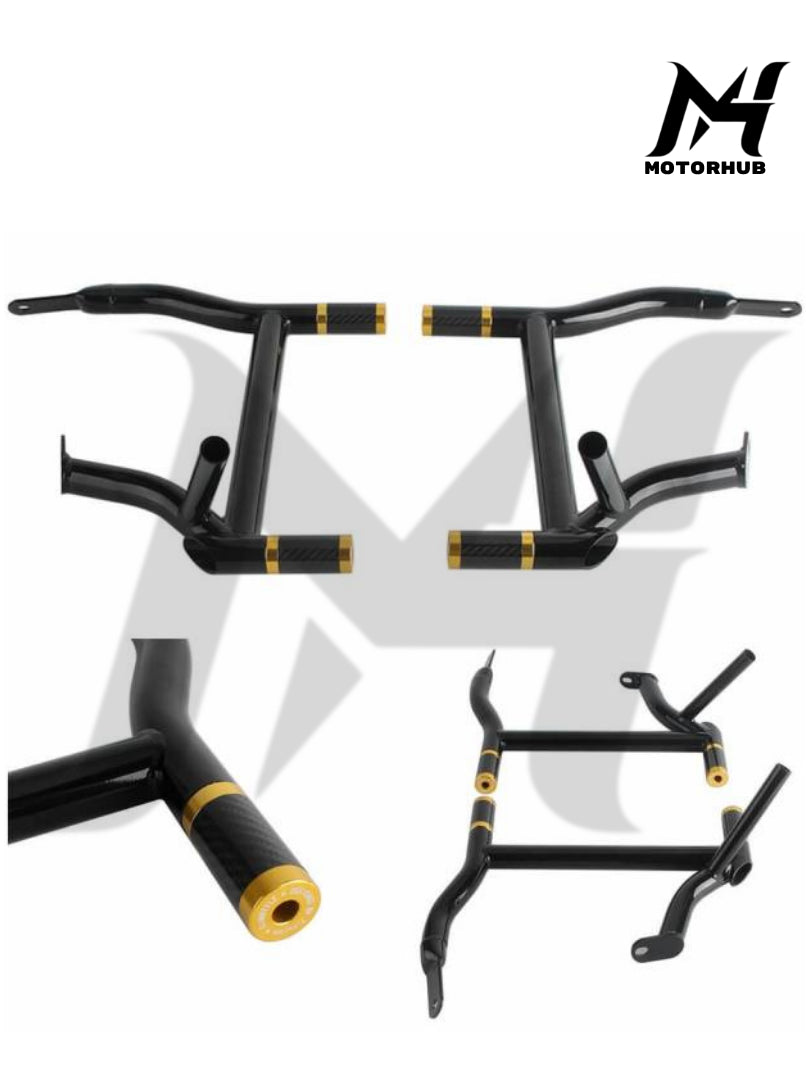 Saddlebag Tip-Over Bar Set Saddle Bag Guards Crash Bars Touring 09-24 [Gold] MH9900318