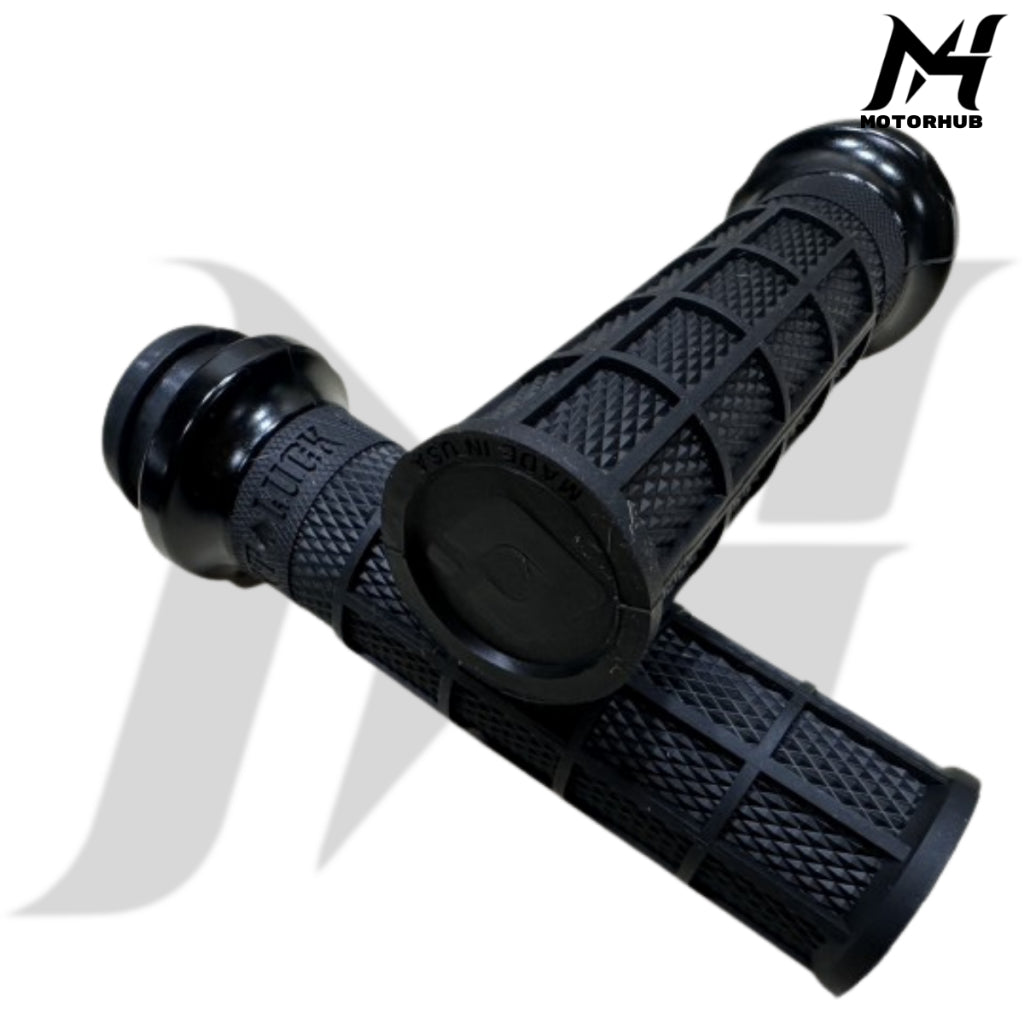 ODI V-Twin Lock-On Hart-Luck Signature Full-Waffle Grip Set TBW BG100779/0630-2694