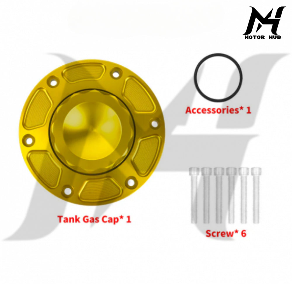 Fuel Tank Cap Vented Oil Gas Tank Cover For Harley Touring 2023-2026 [Gold] MH9901104