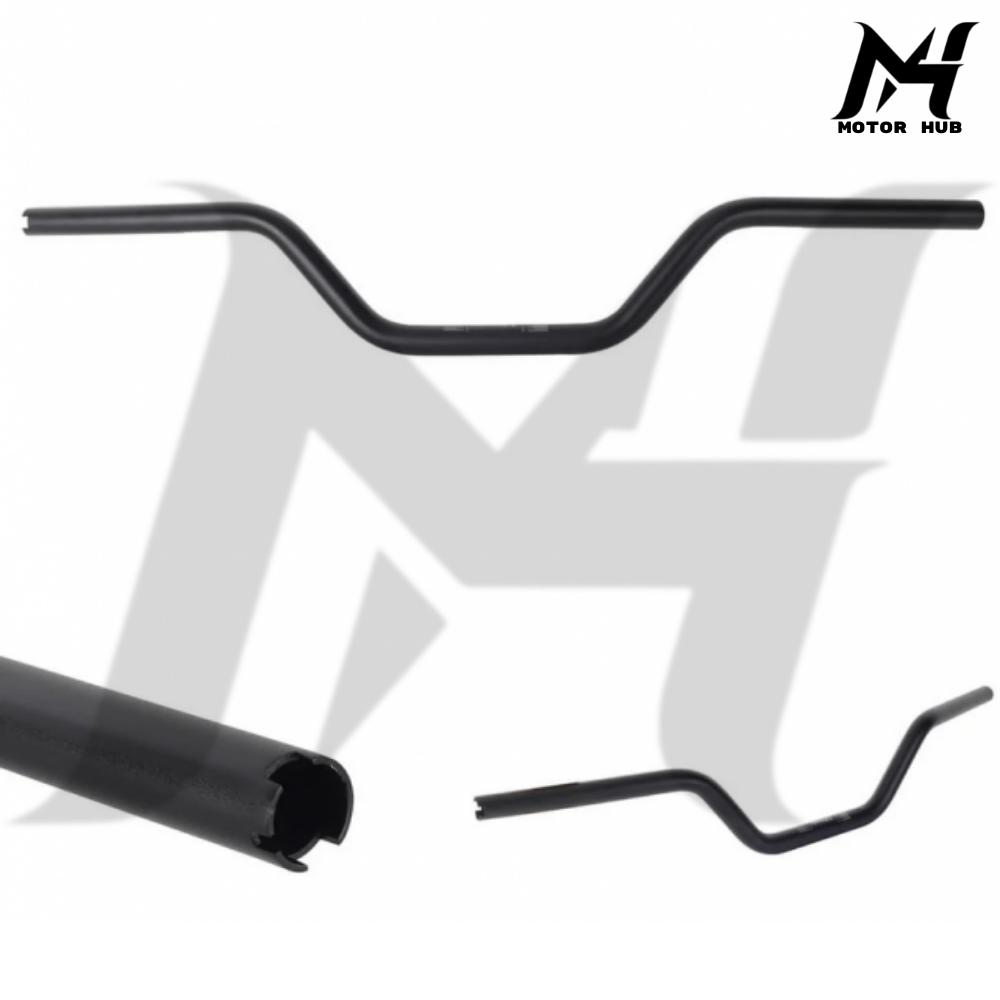 1 Inch Club Moto Style Fat Bars MX Variable Section Aluminum Conical 4″ Rise Handlebar [Black] MH9901120