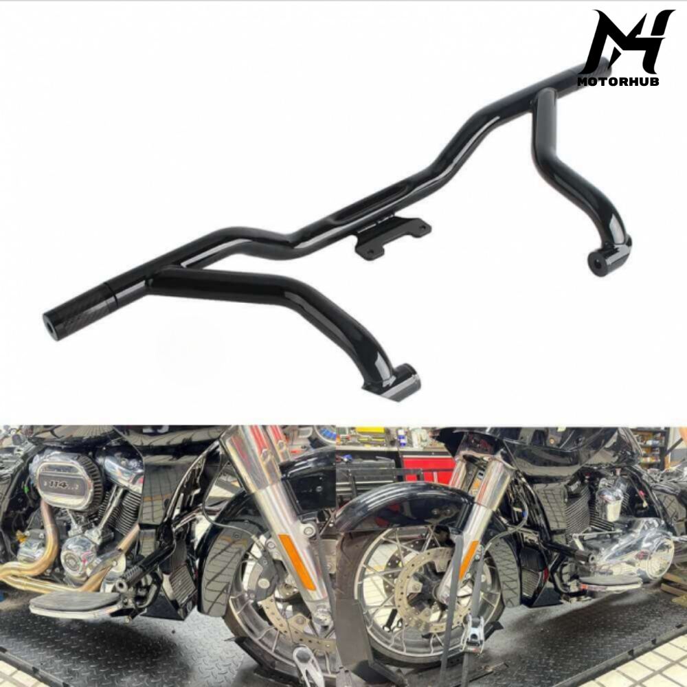 Performance Bagger Highway Engine Guard Crash Bar Frame Slider V Bar Toruing 2014+ [Black] MH99012470