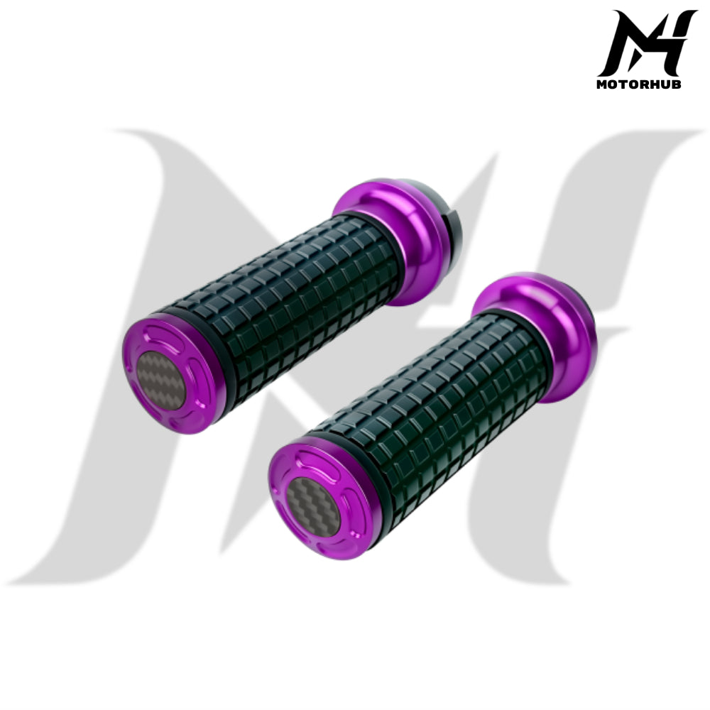 MH Style Silicone Rubber Grips with CNC Alloy Throttle By Wire [Purple] MH9901082
