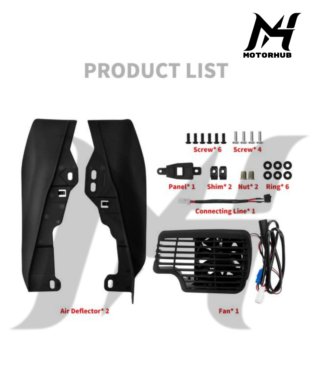 Mid-frame Air Deflector with Cooling Fan for Harley Touring & Trike Models 2017-2023 MH9900643