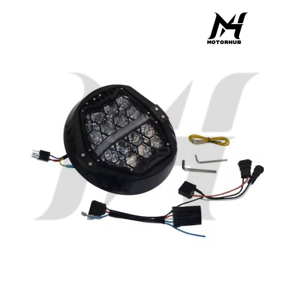 7 inch Performance Headlight for Touring with White DRL MH9900668