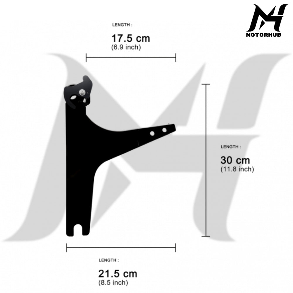 Sissy Bar Backrest Mini low for Harley 2006-2017 Dyna MH9901048