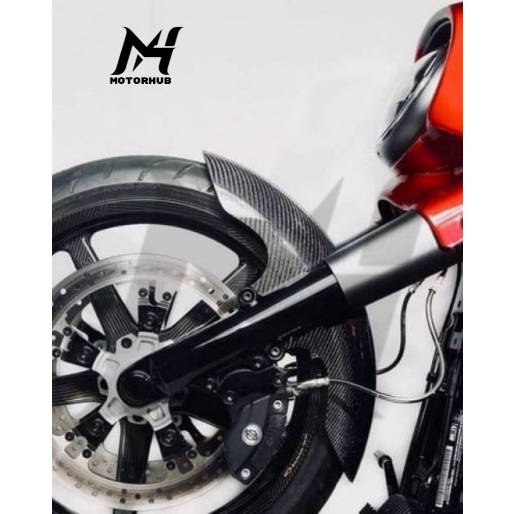 Black Carbon Fiber Front Fender for Harley 2014-2023 Street Road Glide [Standard Twill Glossy] BG100741