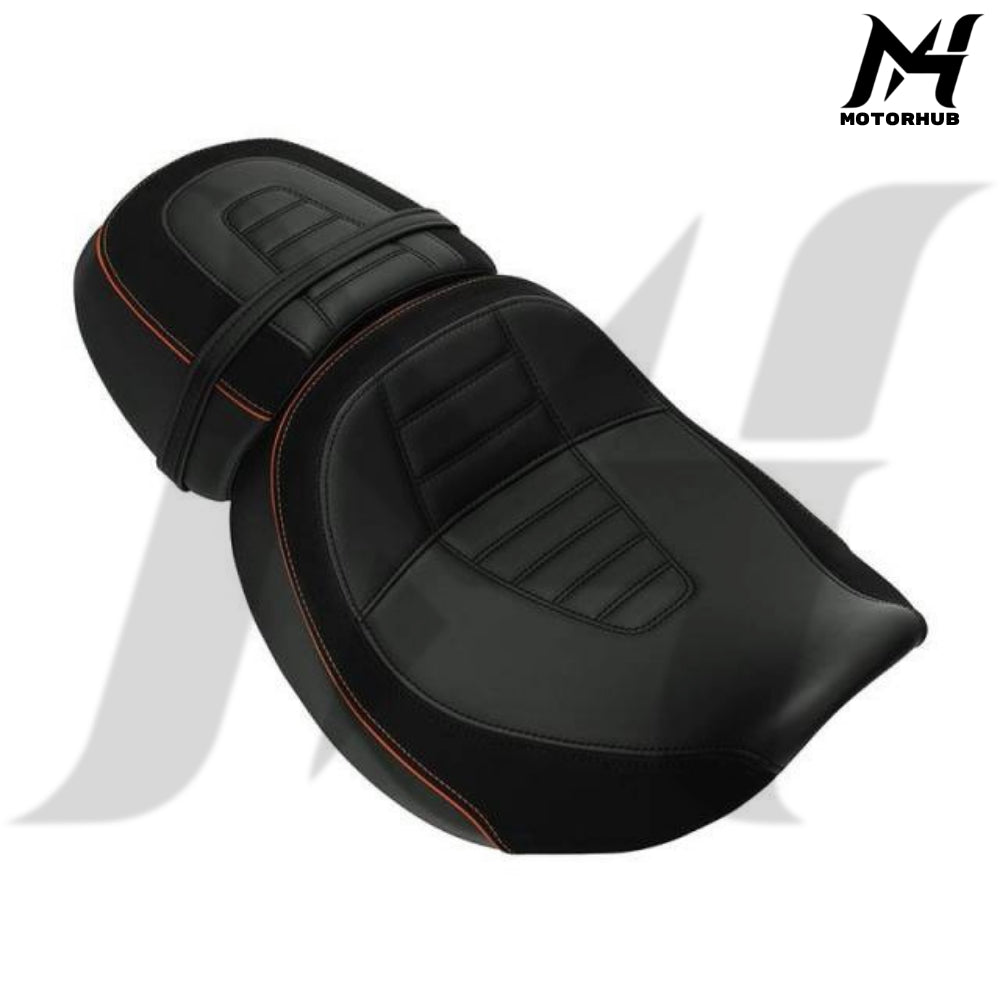 Driver & Passenger Seats Fit For Harley CVO Road Street Glide 23-25 Jok Road Glide Jok Streeet Glide [Orange Stitching] MH9900911