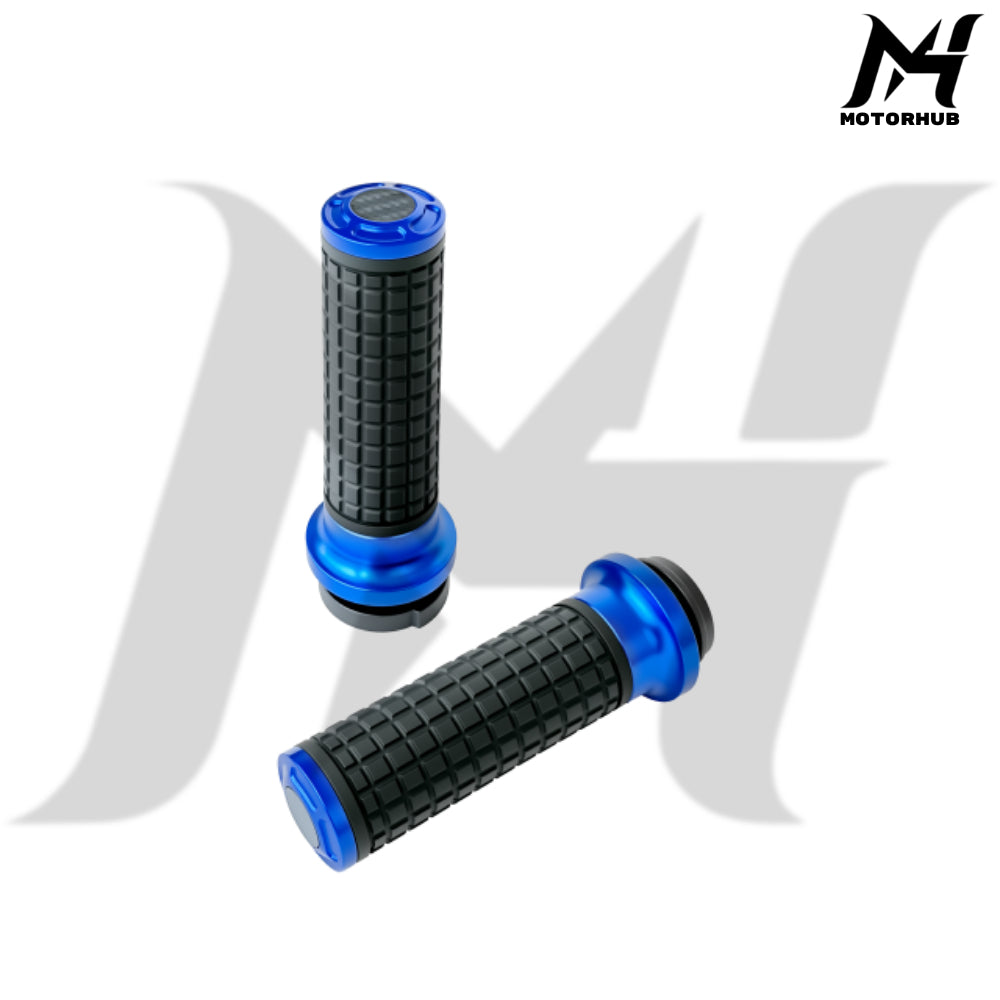 MH Style Silicone Rubber Grips with CNC Alloy Throttle By Wire [Blue] MH9901081