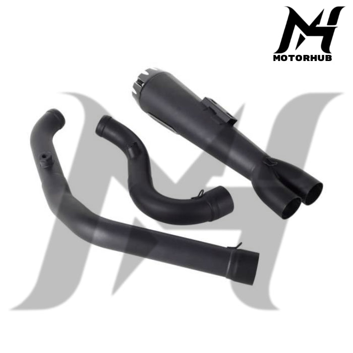 2 in 1 Pazoma full Complete Exhaust system stainless steel Mufler for Harley sotail Low Rider S ST El Diablo street Bob standard 2018-2024 [Black] MH9900529