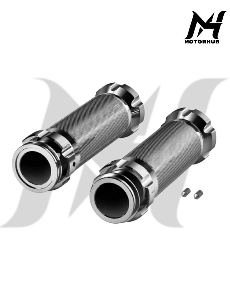 HandGrip TBW Nice CNC Aluminum Hand Grips For Harley Davidson [Silver] MH9900123