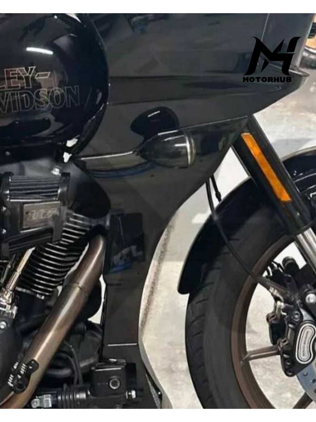 Spoiler Fairing Low Rider ST Black Chin Spoiler Fairing Spoilers Cover for Harley Softail Low Rider ST FXLRST 2022-2024 MH9900398