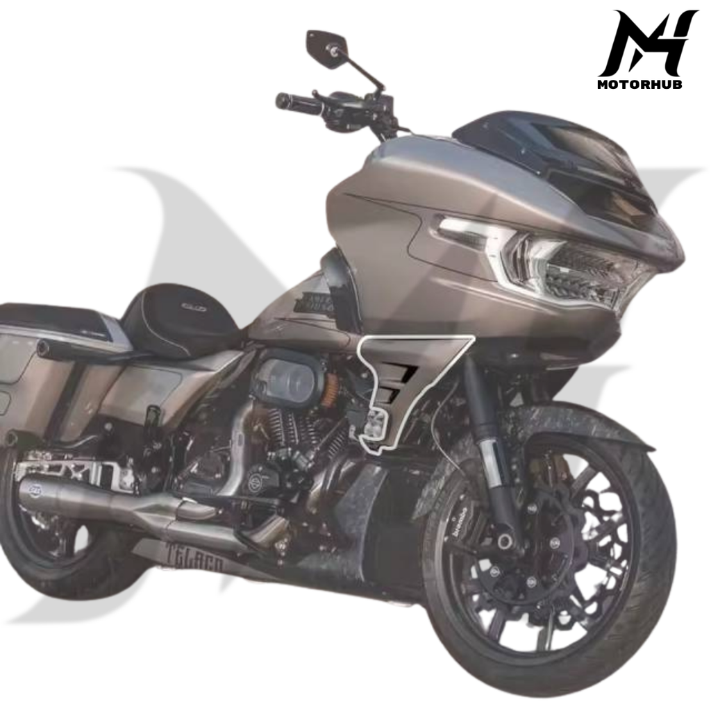 Fairing Front Side Cover V2 Road Glide 2024-2026 With Support Bar Braket [Black Glossy] MH9900667