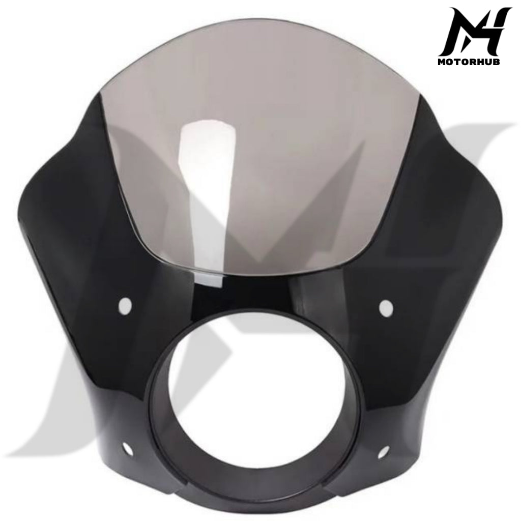 SMK Front Fairing with Smoke Windshield 49mm Clamp [Black-Smoke] MH9900752