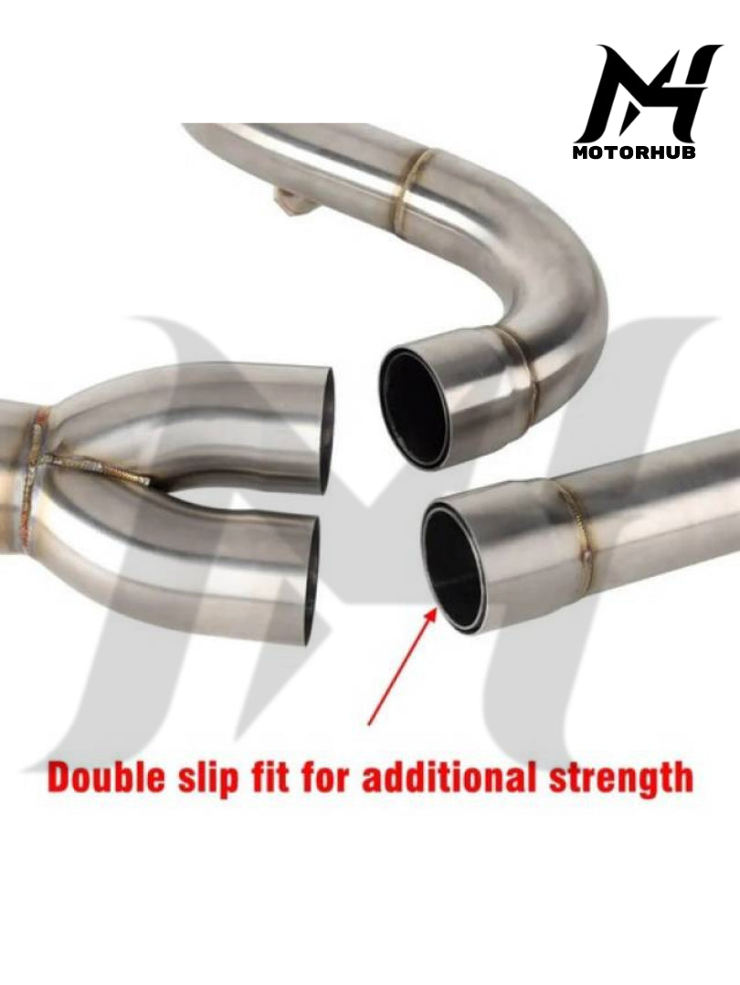 Harley Touring FLH M8 Bagger Shorty 2-into-1 Full Exhaust System Stainless Steel Muffler 2017-205 [Brush Finish] MH9900655