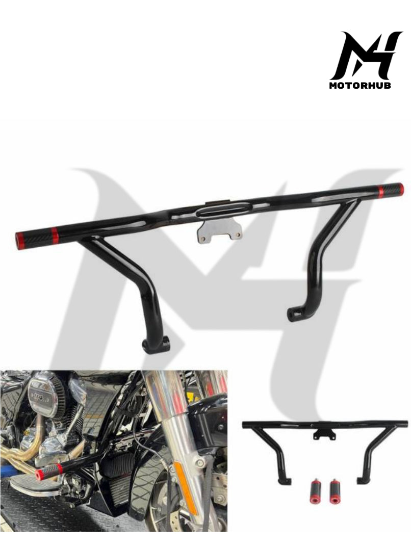 Harley Touring 14-24 Road King Road Glide Electra street Glide special cvo front Highway Engine Guard Crash Bar frame slider flat-Out Bar [Red] MH9900315