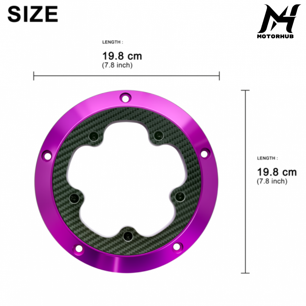 Aluminum Visible Derby Cover with Carbon Fiber Harley Davidson M8 Touring 2017-2026 Solftail 2018-2026 [Purple]  MH99012501