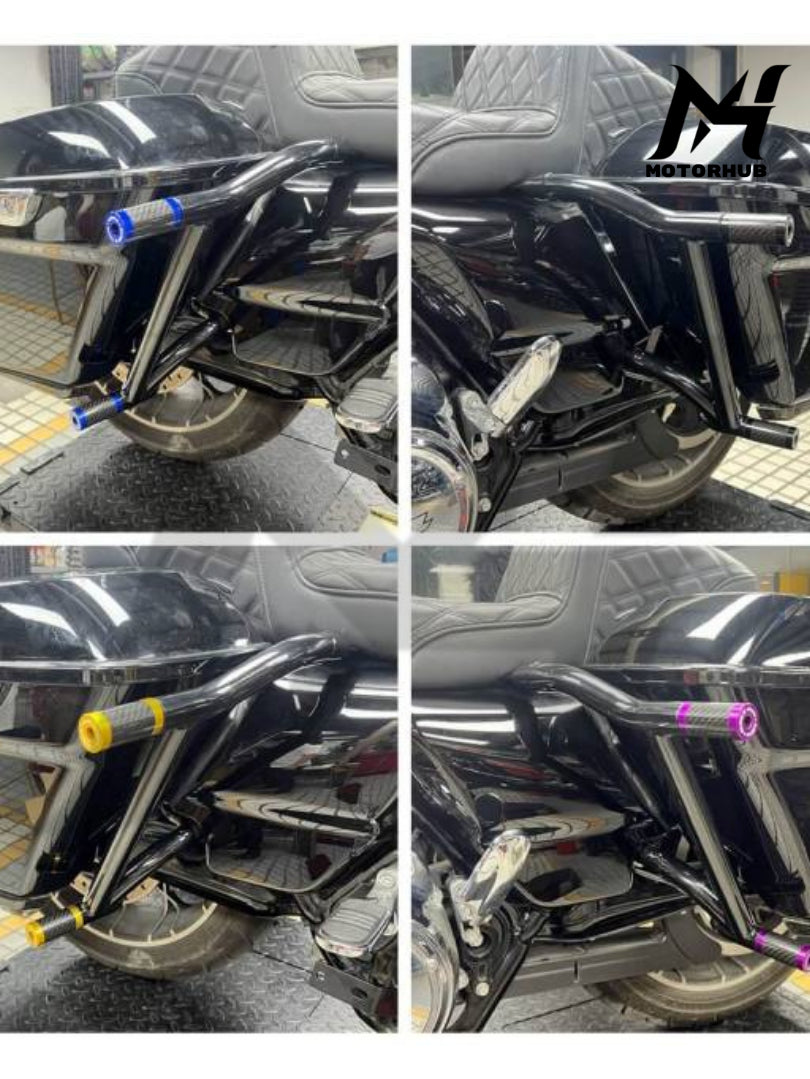 Saddlebag Tip-Over Bar Set Saddle Bag Guards Crash Bars Touring 09-24 [Gold] MH9900318