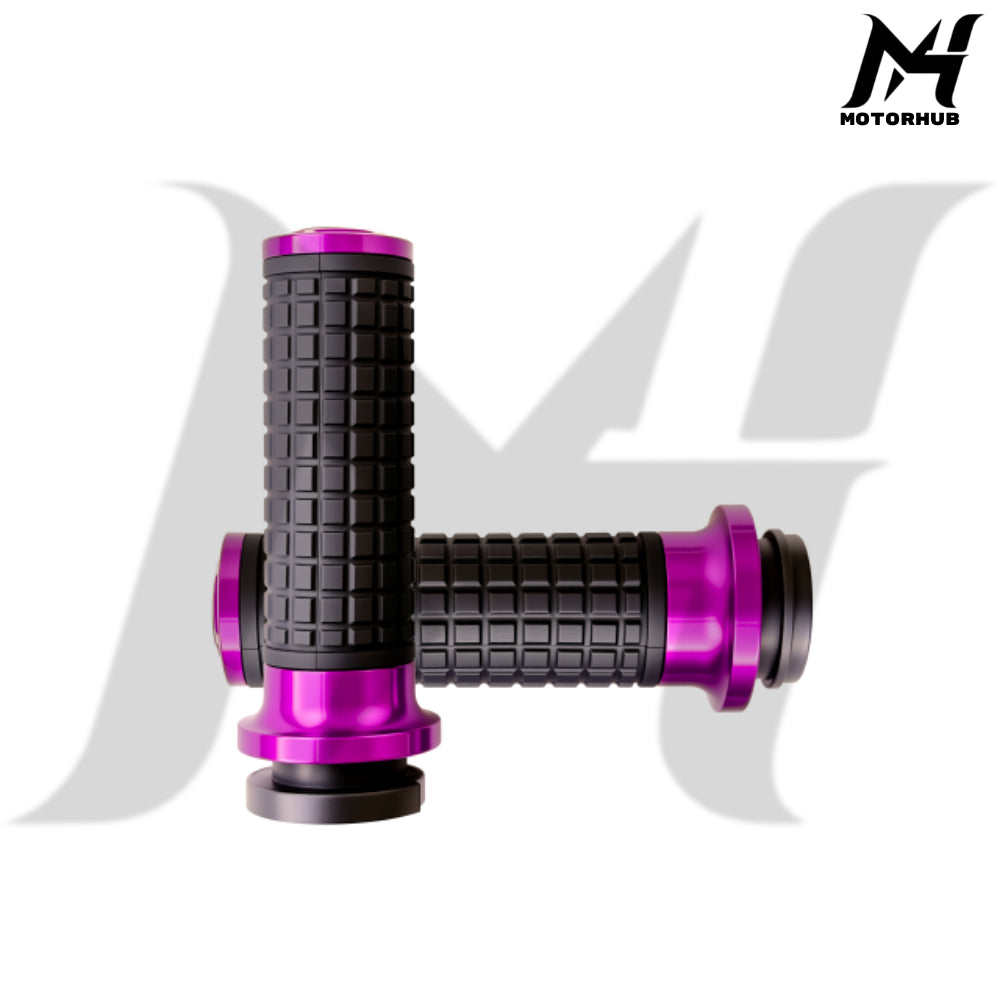 MH Style Silicone Rubber Grips with CNC Alloy Throttle By Wire [Purple] MH9901082