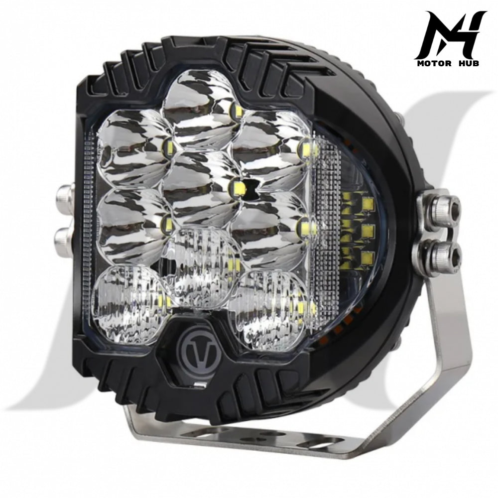 White 7 lnch 5 Inch LED Headlights DRL Hi/Lo Beam 50W 5000LM 9LEDS For Harley-Davidson MH9900997