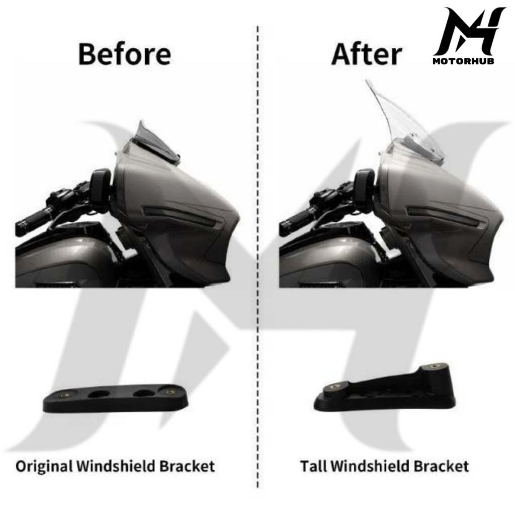 Black Windshield Bracket Fit For Harley CVO Street Glide 2023-2024 Mount Support MH9900692