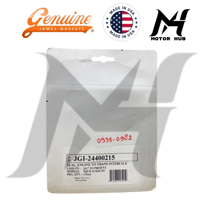JAMES GASKET ENGINE TO TRANSMISSION SEAL HARLEY M8 FOR HARLEY TOURING 2017 - 2022 SOFTAIL 2018 - 2022 0935-0982 oem 24400215 JGI 24400215