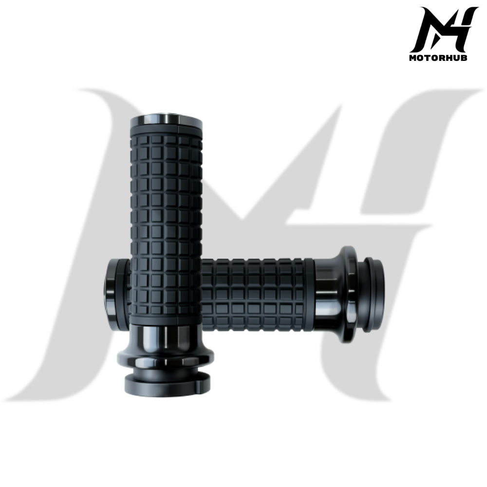 MH Style Silicone Rubber Grips with CNC Alloy Throttle By Wire [Black] MH9901077