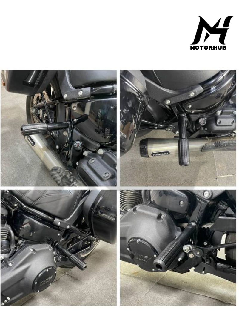 Rear Crash Bar Harley Softail M8 Rear Passenger Frame Slider Peg arley Softail M8 Low Rider ST 117 FXLRST Engine Guard MH990019
