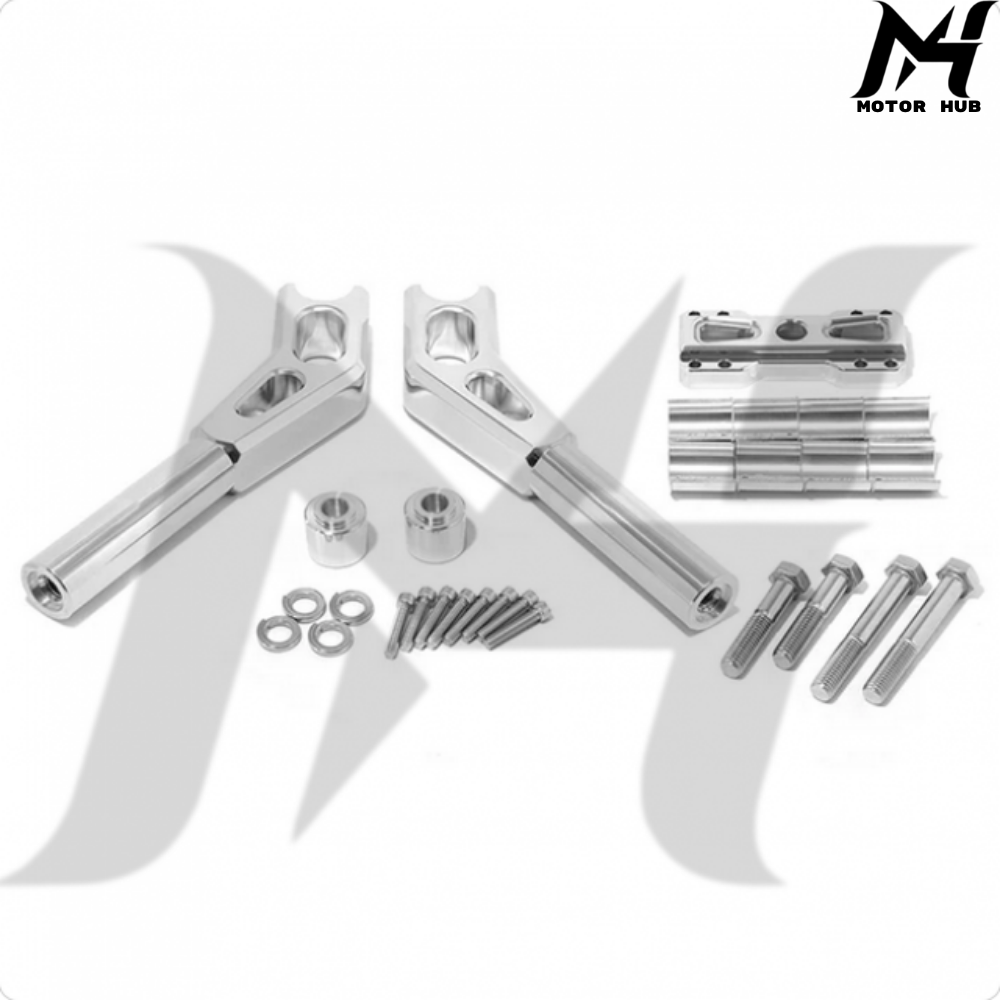 Riser Chorme 1.5 Pullback Handlebar Riser 1 inch & 1.25 inch & 1-1/8 inch Size Adjustable for Harley Davidson MH9901155
