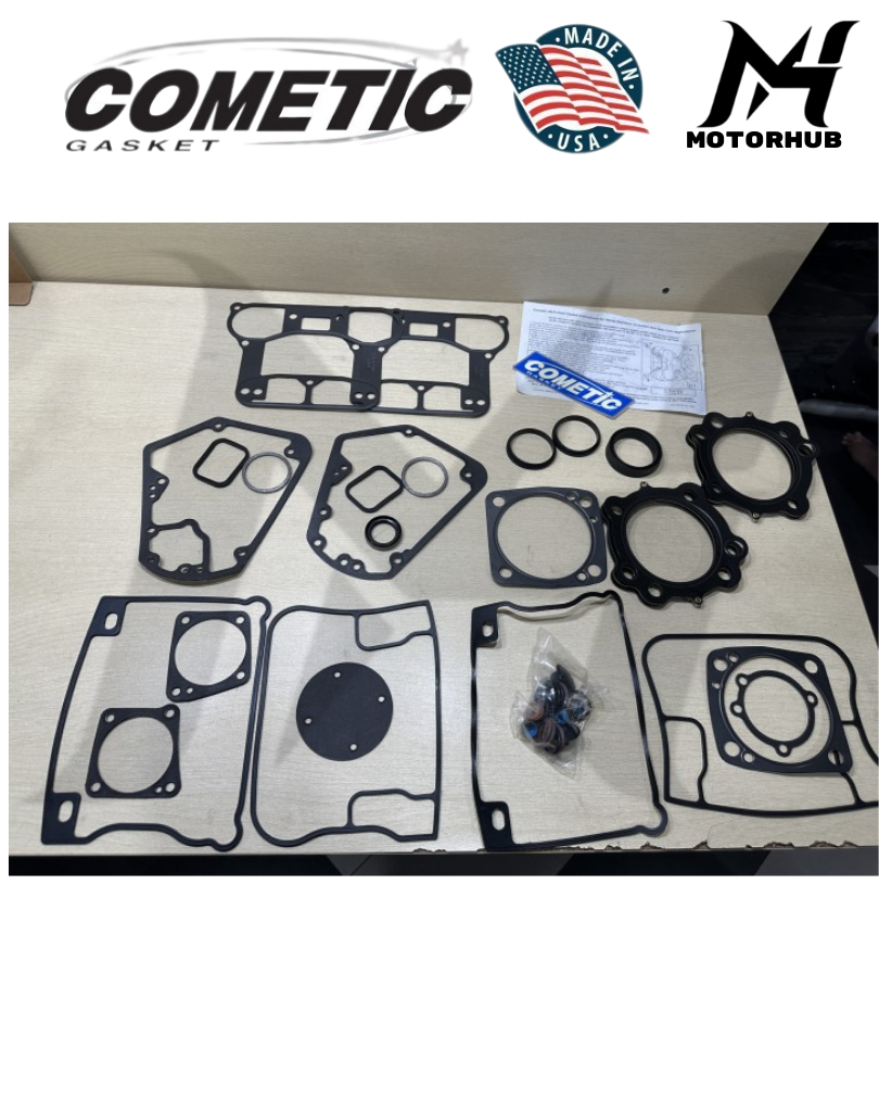 COMETIC TOP END GASKET KIT HARLEY BIG TWIN FOR HARLEY DYNA 1992 - 2000 SOFTAIL 1992 - 1999 TOURING 1992 - 1998 DS172080 OEM 17040-92 17040-92A KODE C9635